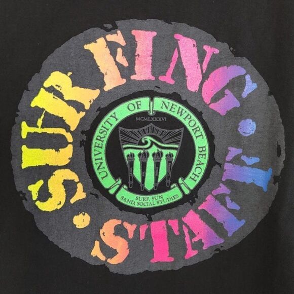 Newport Beach Surfing Tank Top Vintage 90s Surfer Surf Skate Made In USA Mens - Picture 4 of 7